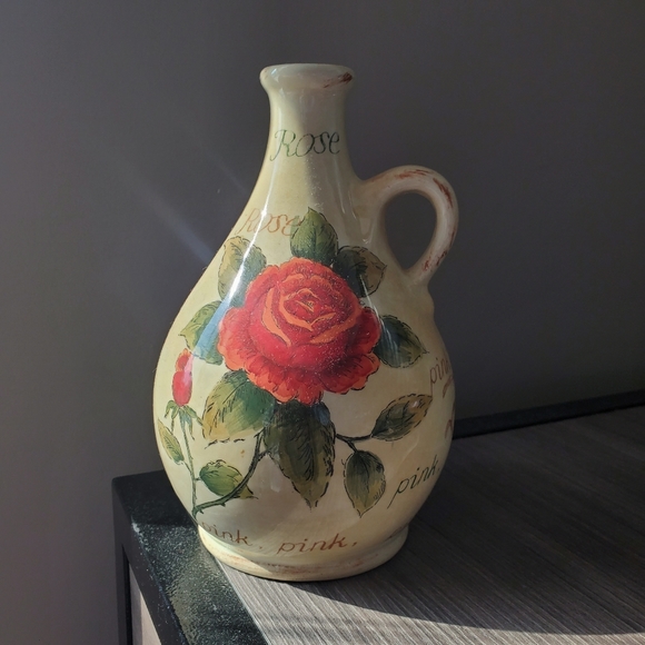Vintage rose flower vase - Picture 1 of 2
